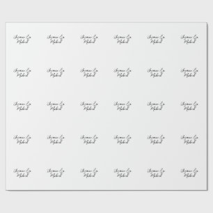 Papel De Regalo Nombres de Caligrafía Chic Encantadores Bodas