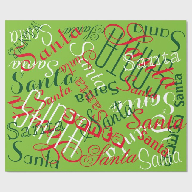 Papel De Regalo Nombres de Personalizable (Superficie plana)