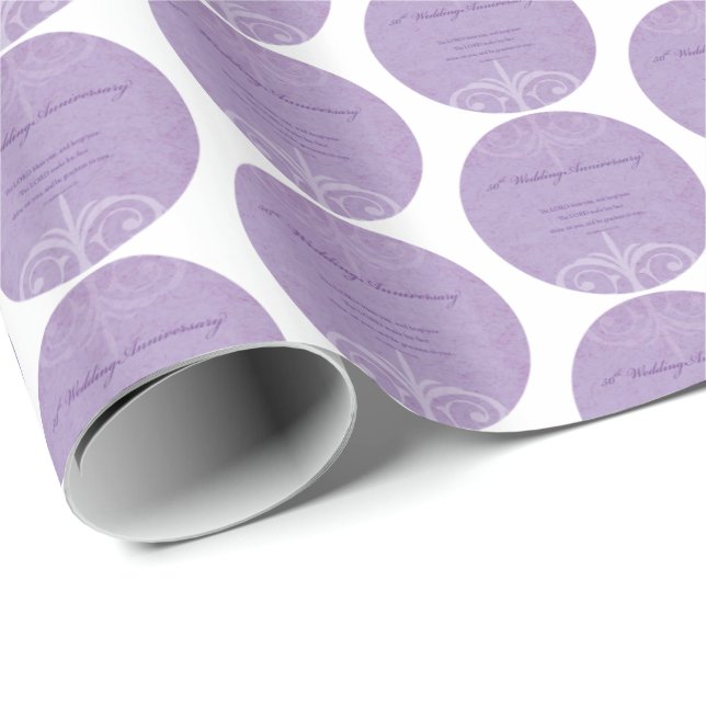 Papel De Regalo Nombres personalizados, 50 aniversario Boda a pare (Esquina del rollo)