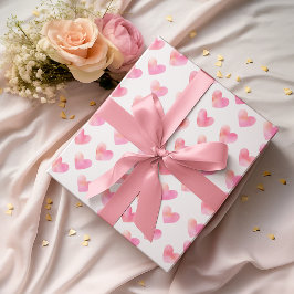 Papel De Regalo Nombres Personalizados Diseño de Amor Rosa Románti