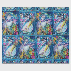 Papel De Regalo NOMUJER CON OWL, NAVIDAD ÁRBOL Y JUGUETES Invierno