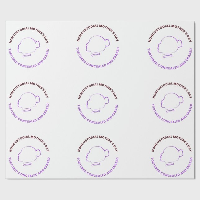 Papel De Regalo Noncustodial Mother's Day Wrapping Paper (Superficie plana)