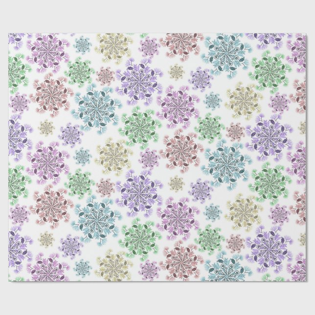 Papel De Regalo Nordic Snow Garden  (Superficie plana)