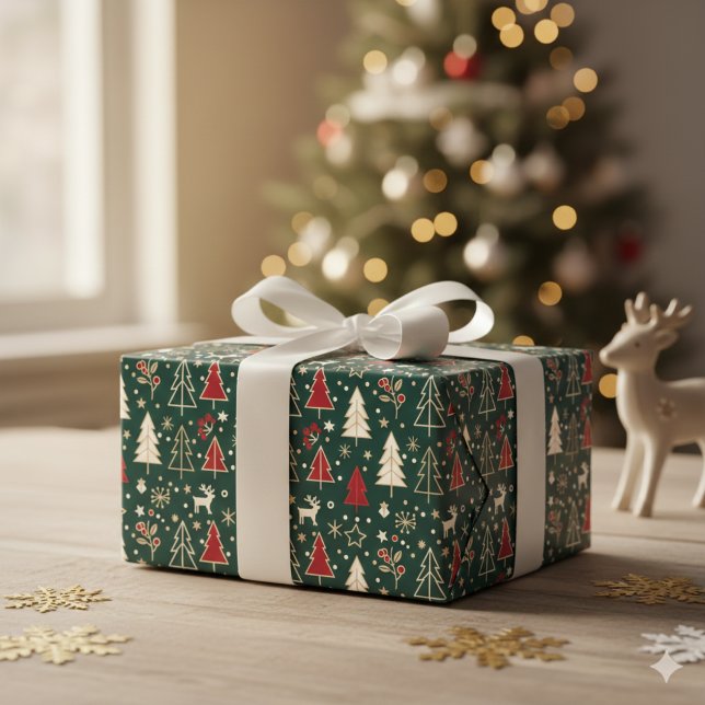 Papel De Regalo Nordic Winter Wonderland Seamless Pattern (Subido por el creador)