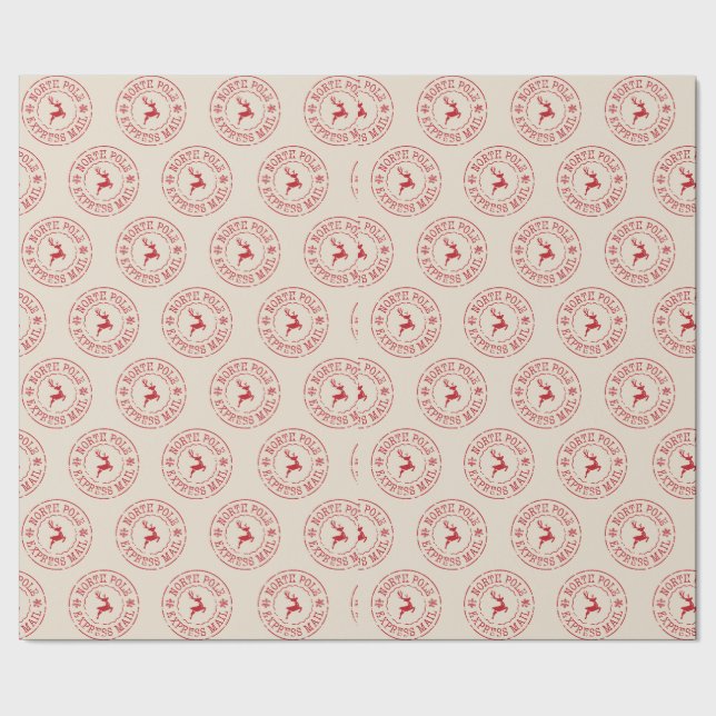Papel De Regalo North Pole Mail Christmas Wrapping Paper (Costura)