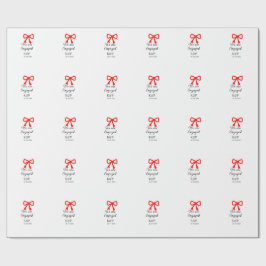 Papel De Regalo Nos comprometemos a añadir nombre letra arco rojo 