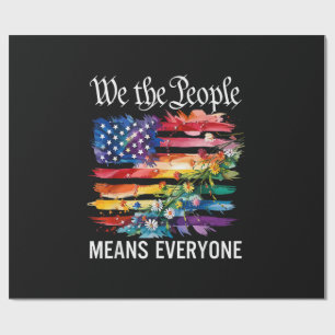 Papel De Regalo Nosotros El Pueblo Significa Todos Arcoíris LGBT G