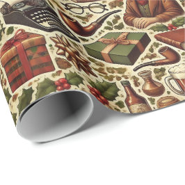 Papel De Regalo Nostalgic Christmas Wrapping Paper for Grandfather