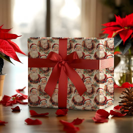 Papel De Regalo Nostálgico Vintage Look Navidades