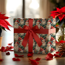 Papel De Regalo Nostálgico Vintage Look Navidades