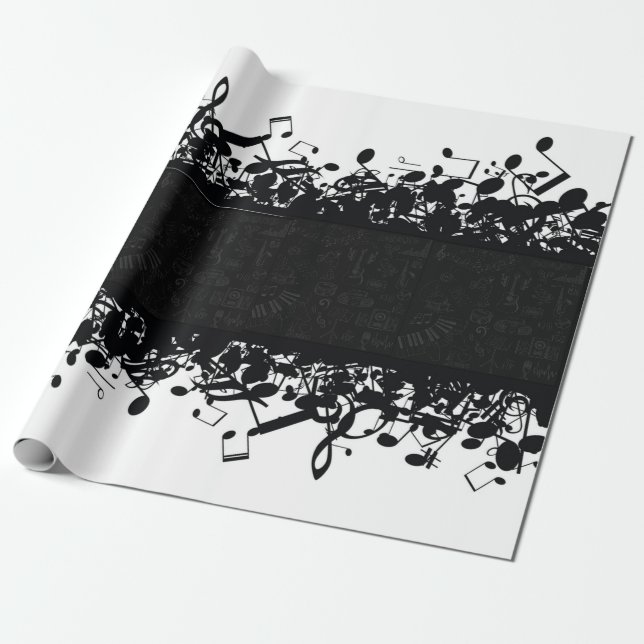 Papel De Regalo Nota de música Guitar Classic Gift Wrapter Paper (Desenrollado)