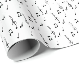 Papel De Regalo nota de música Patrón Tema de música Treble Clef