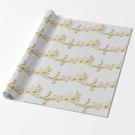 Papel de regalo Nota musical, clave de sol. 