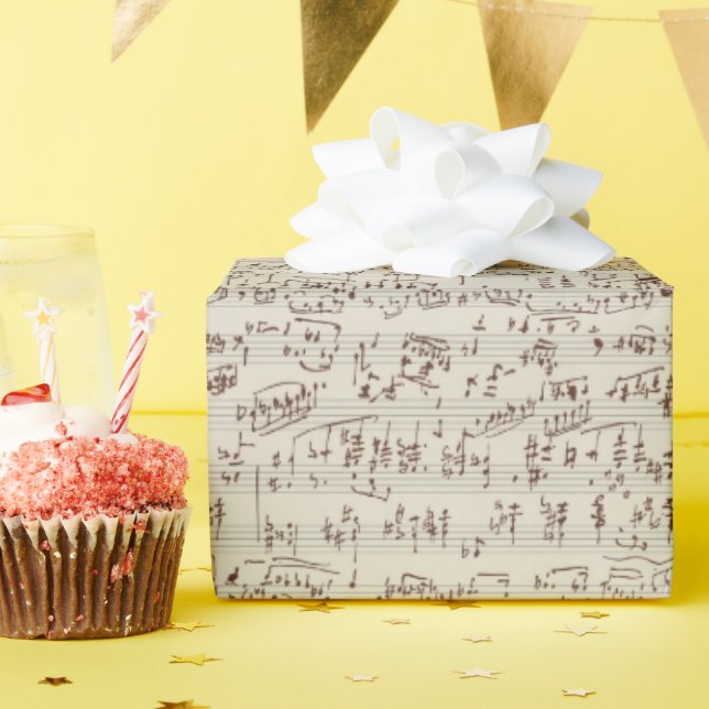 Papel De Regalo Notas de música (Fiesta de cumpleaños )