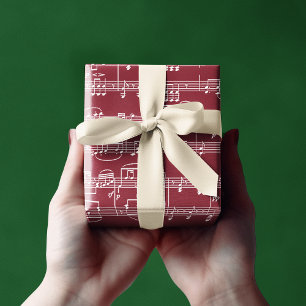 Papel De Regalo notas musicales fiestas felices