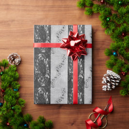Papel De Regalo Notas musicales modernas en blanco y negro