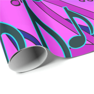 Papel De Regalo Notas Musicales Patrón Musical Giratorio Animado
