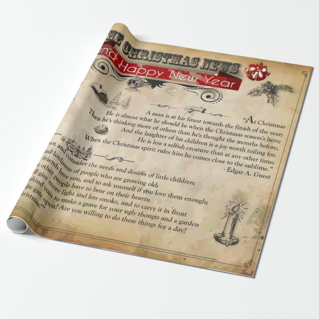 Papel De Regalo Noticias de navidades (Desenrollado)
