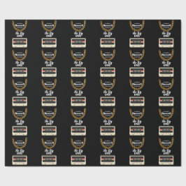 Papel De Regalo Notorio Cumpleaños Negro 1er