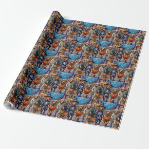 Papel De Regalo Nova Scotia Duck Tolling Retriever Halloween