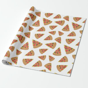 Papel De Regalo Novedad Pizza Fiesta Pepperoni
