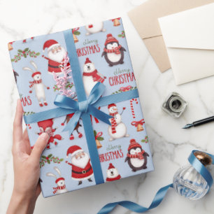 Papel De Regalo Novedades divertidas de Santa Claus y Navidades am