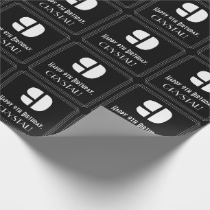 Papel De Regalo Noveno cumpleaños: Aspecto inspirado en el Art Dec