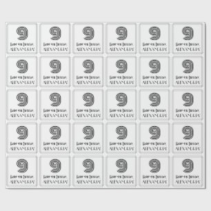 Papel De Regalo Noveno Cumpleaños: Estilo inspirado en el Art Deco