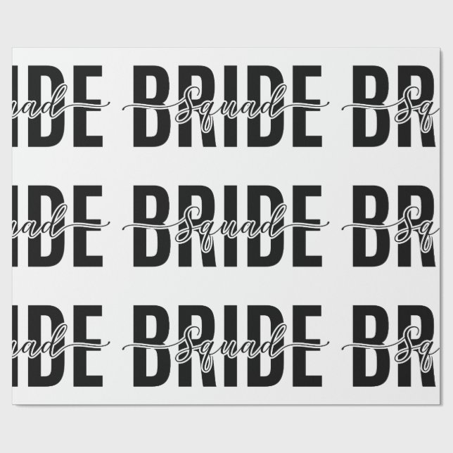 Papel De Regalo Novia Chic Squad Despedida de Soltera (Superficie plana)