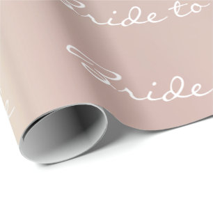 Papel De Regalo Novia de brocha personalizada para ser rosa precoz