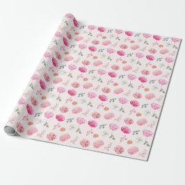 Papel De Regalo Novia floral acuarela en ducha de novia en flor