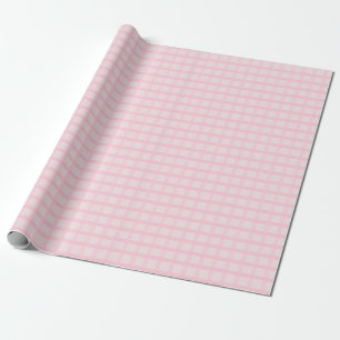 Papel De Regalo Novia Sonrojada y Rosa Té Patrón de Cuadros