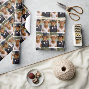 Papel De Regalo Novia y Novio Vacas Altas Escocesas