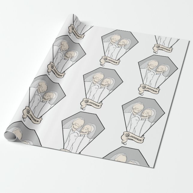 Papel De Regalo Novias de Skeleton (Desenrollado)