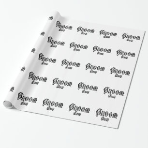Papel De Regalo Novio con corbata de lazo tipo negro