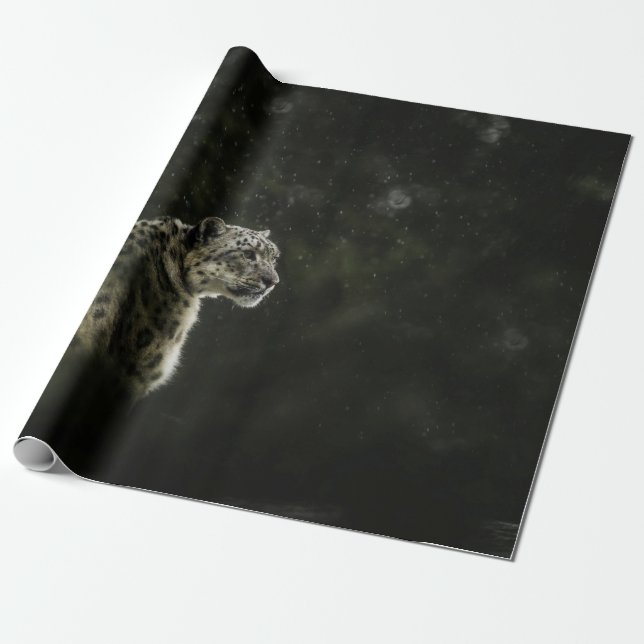 PAPEL DE REGALO NOWLEOPARD IN RAIN (Desenrollado)