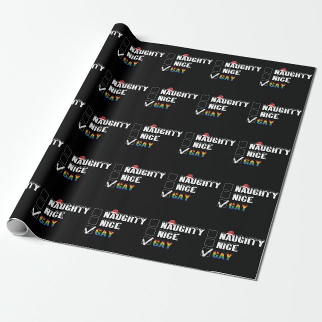 Papel De Regalo Ntraviesa Niza Orgullo Arcoiris Regalo de Navidade (Desenrollado)