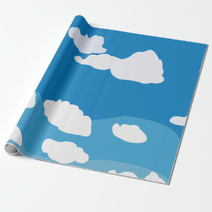 Papel De Regalo Nube de cielo azul