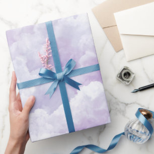 Papel De Regalo Nube de niebla de lavanda lila suave patrón abstra