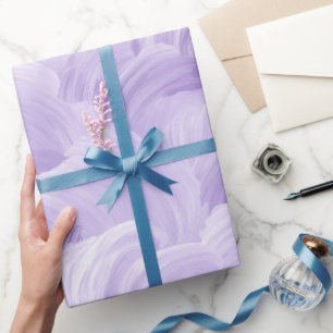 Papel De Regalo Nube de niebla de lavanda lila suave patrón abstra
