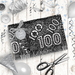 Papel De Regalo Nube Mundial de Cumpleaños Ciento D ID270