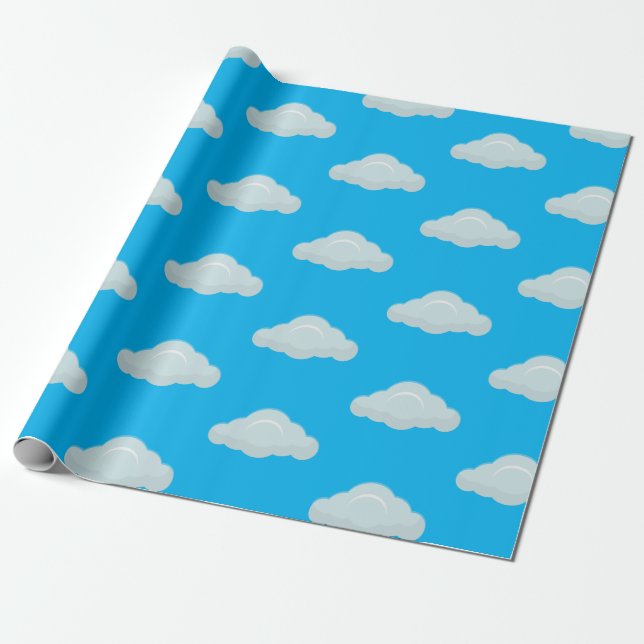 Papel De Regalo Nubes. (Desenrollado)