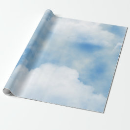 Papel De Regalo Nubes blancas esponjosas