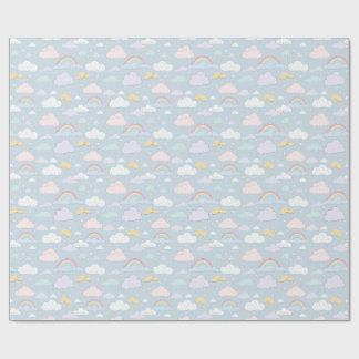 Papel De Regalo Nubes caprichosas y arcoíris