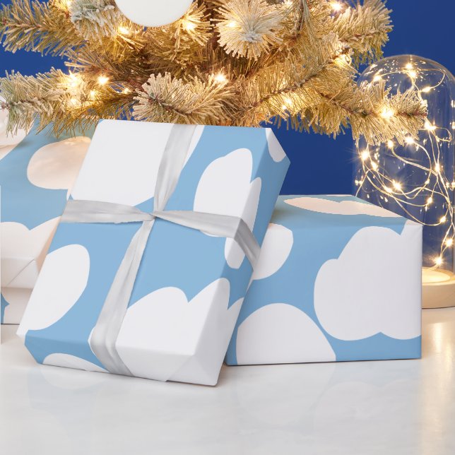 Papel De Regalo Nubes Cielo Azul Nubes (Vacaciones)