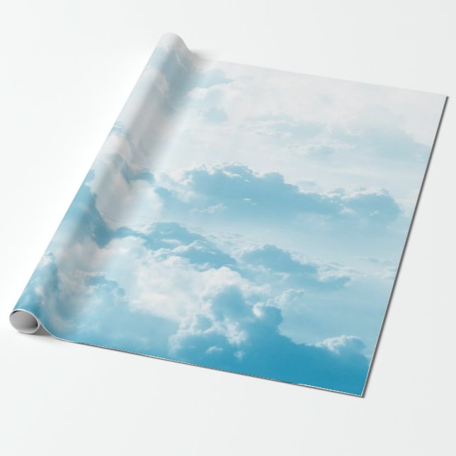 Papel De Regalo Nubes imágenes vectoriales de personalizados de ci (Desenrollado)