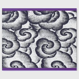 Papel de Regalo NUBES JAPONESAS CON RECORTE PURPUR