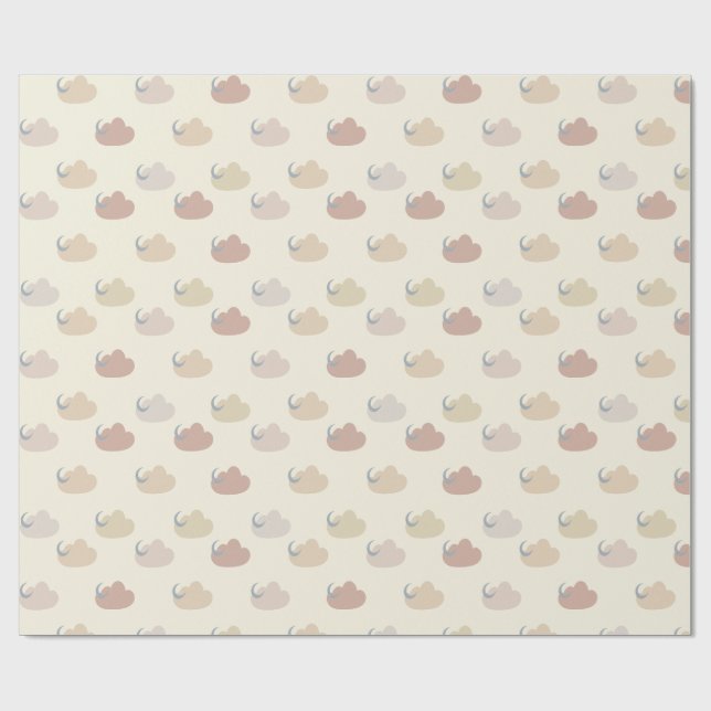 Papel De Regalo Nubes Pastel (Superficie plana)