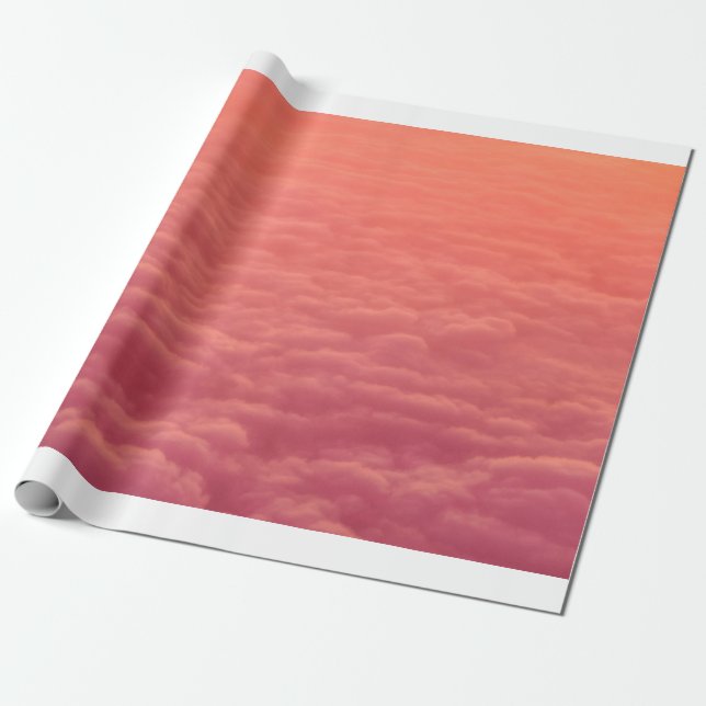 Papel De Regalo Nubes rosadas (Desenrollado)