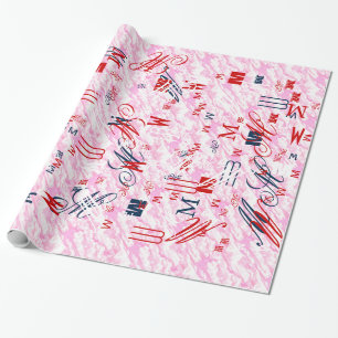 Papel De Regalo Nubes rosadas festivas decoración